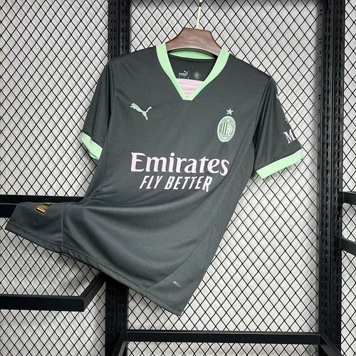 Maillot extérieur de football AC Milan 2024-2025, marque Le 12-ème Maillot, vue front avec logo et design moderne