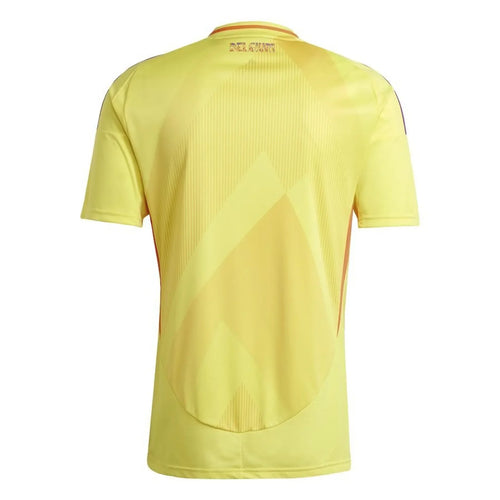 Maillot extérieur Belgique EURO 2025 Le 12-ème Maillot, chemise de football bleue avec logo officiel, vue de face.