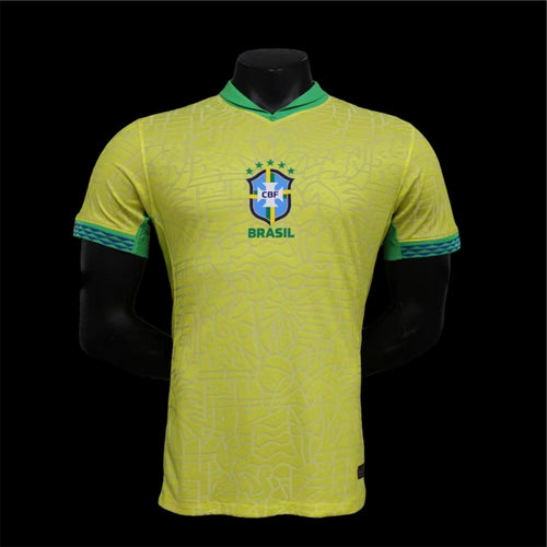 Maillot spécial du Brésil, version Player 2023-2024, par Le 12, avec design unique et détails du maillot de football.
