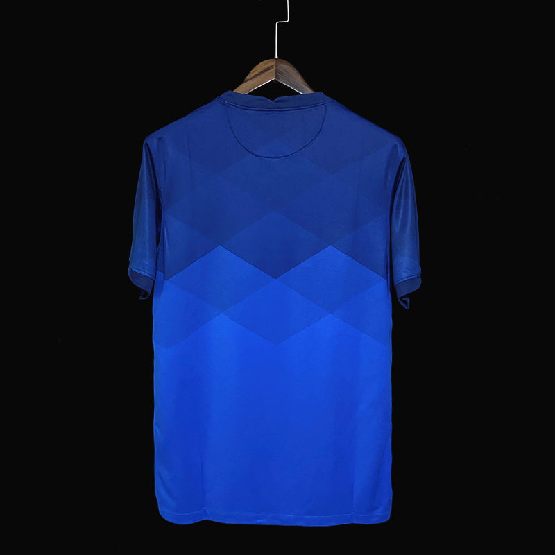 Maillot extérieur 22/23 du Brésil, marque Le 12, avec design officiel, vue détaillée du maillot de football.