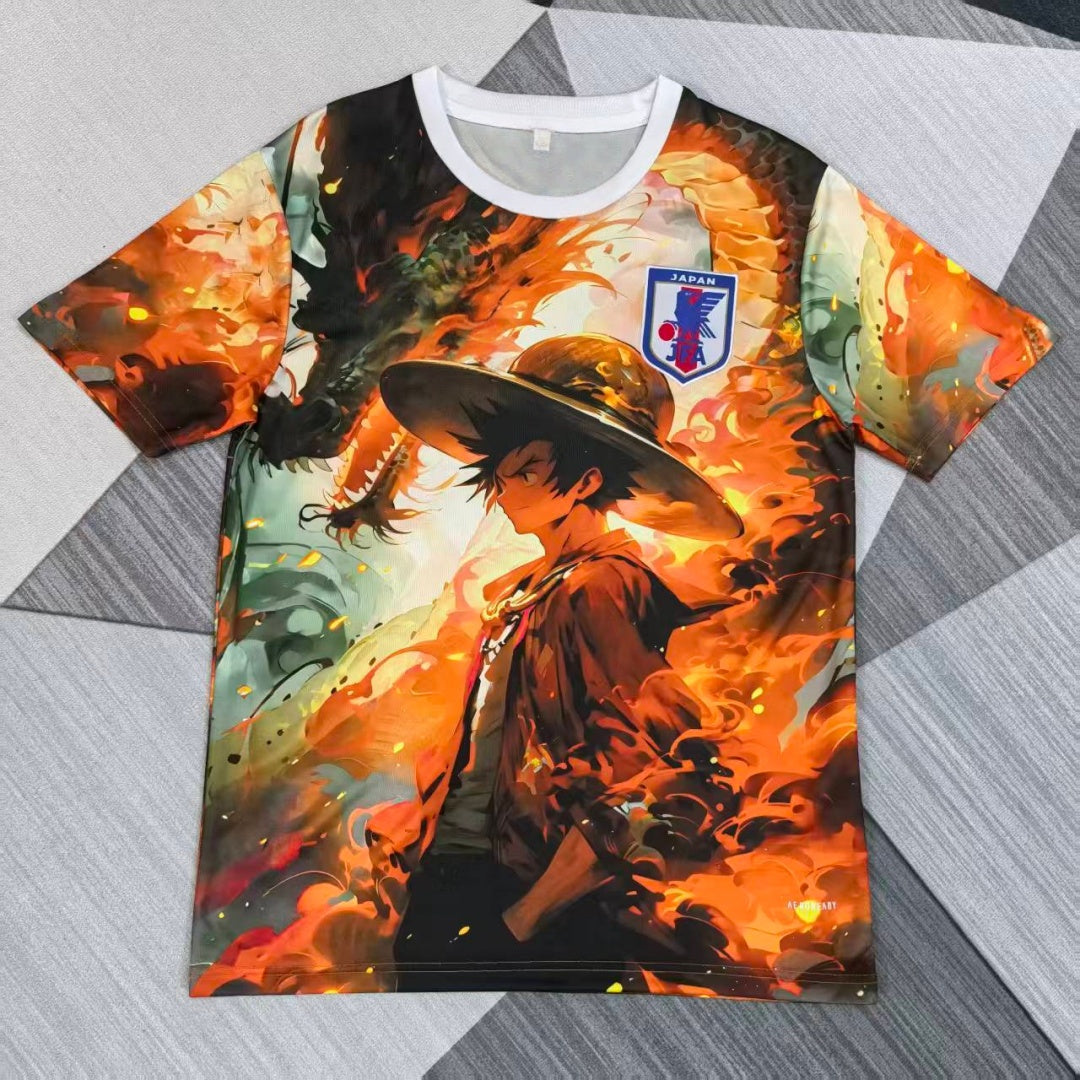 Maillot 25/26 Japan anime spécial jaune k de Le 12 -ème Maillot, maillot sportif avec design japonais vibrant.