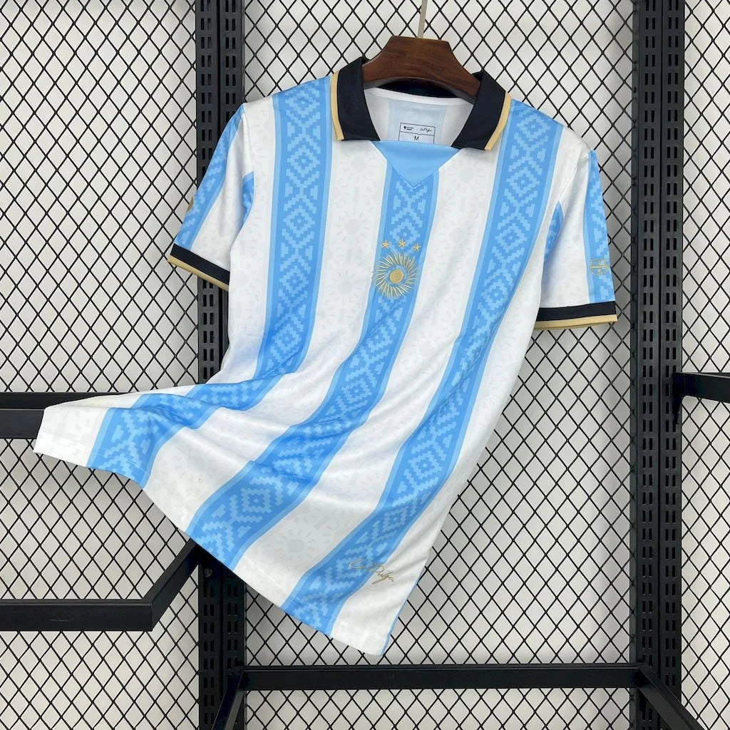 Maillot de football Argentine 2025-2026 Le 12 -ème Maillot, design concept avec les couleurs traditionnelles argentines.