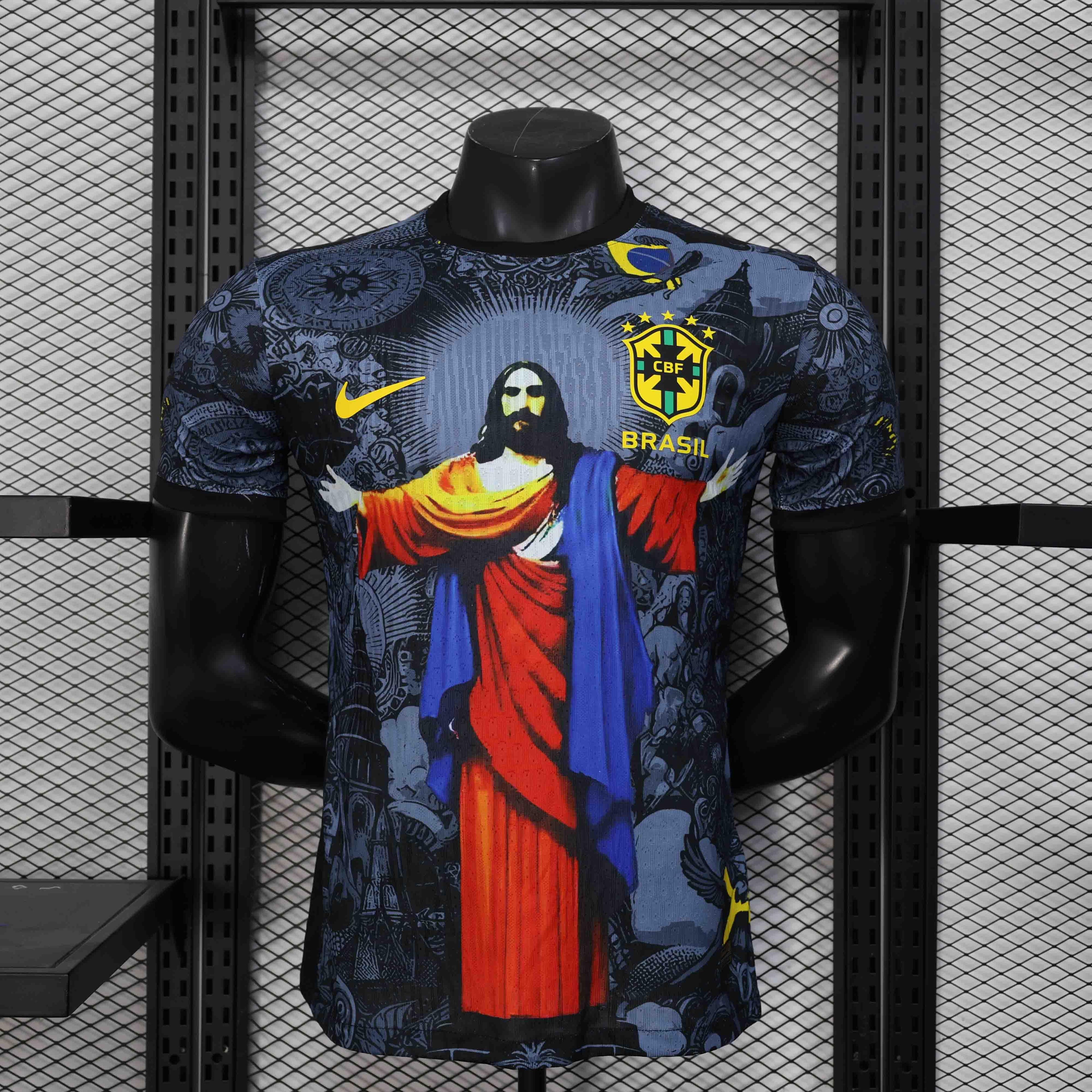 Maillot Brésil 2025/26 Le 12 -ème Maillot, maillot de football avec couleurs et logo du Brésil, vue de face.