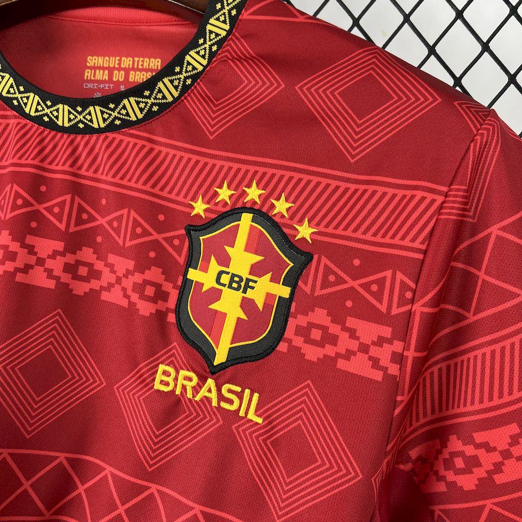 Maillot Brésil concept 2025-26 de Le 12, maillot de football avec design moderne, vue de face.
