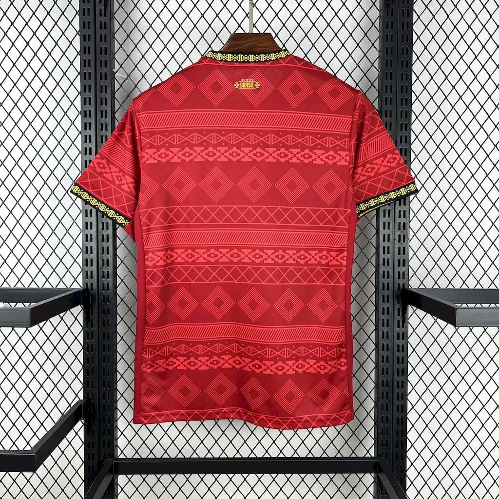 Maillot Brésil concept 2025-26 de la marque Le 12, maillot de football avec design innovant, vue de face.